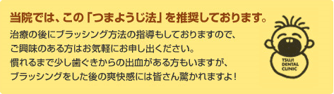 当院では、この「つまようじ法」を推奨しております